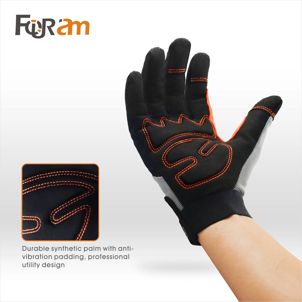 High Dexterity Touchscreen Work Gloves – Lightweight Full Finger Outdoor Gloves