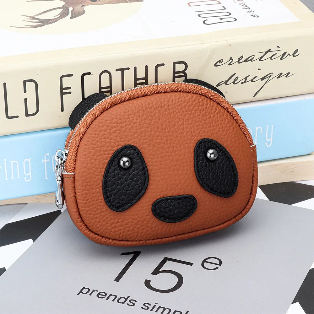 Women's Round Mini Coin Purse with Double Zipper