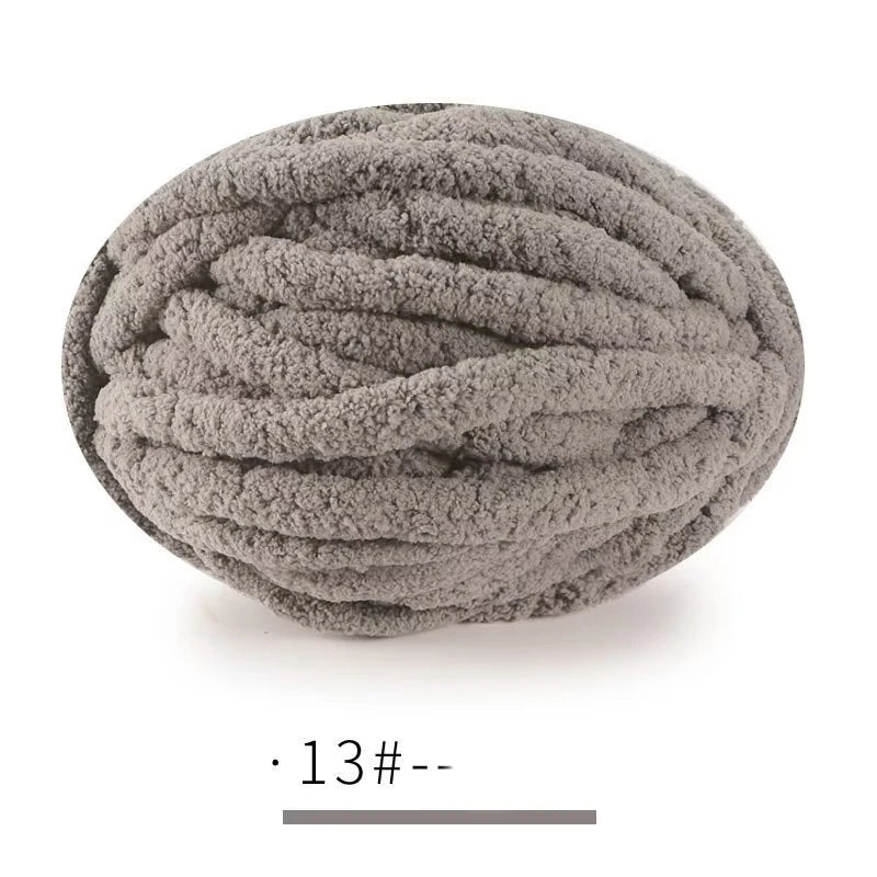 Extra Thick Hand-Knitted Chunky Yarn Blanket