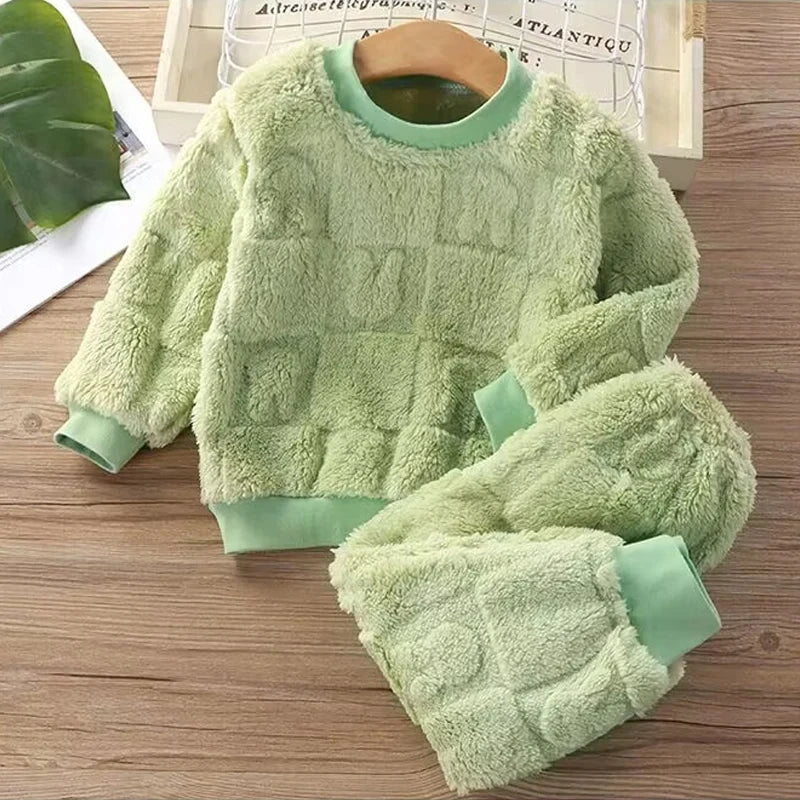 Kids Cozy Flannel Sleepwear Robe for Autumn & Winter