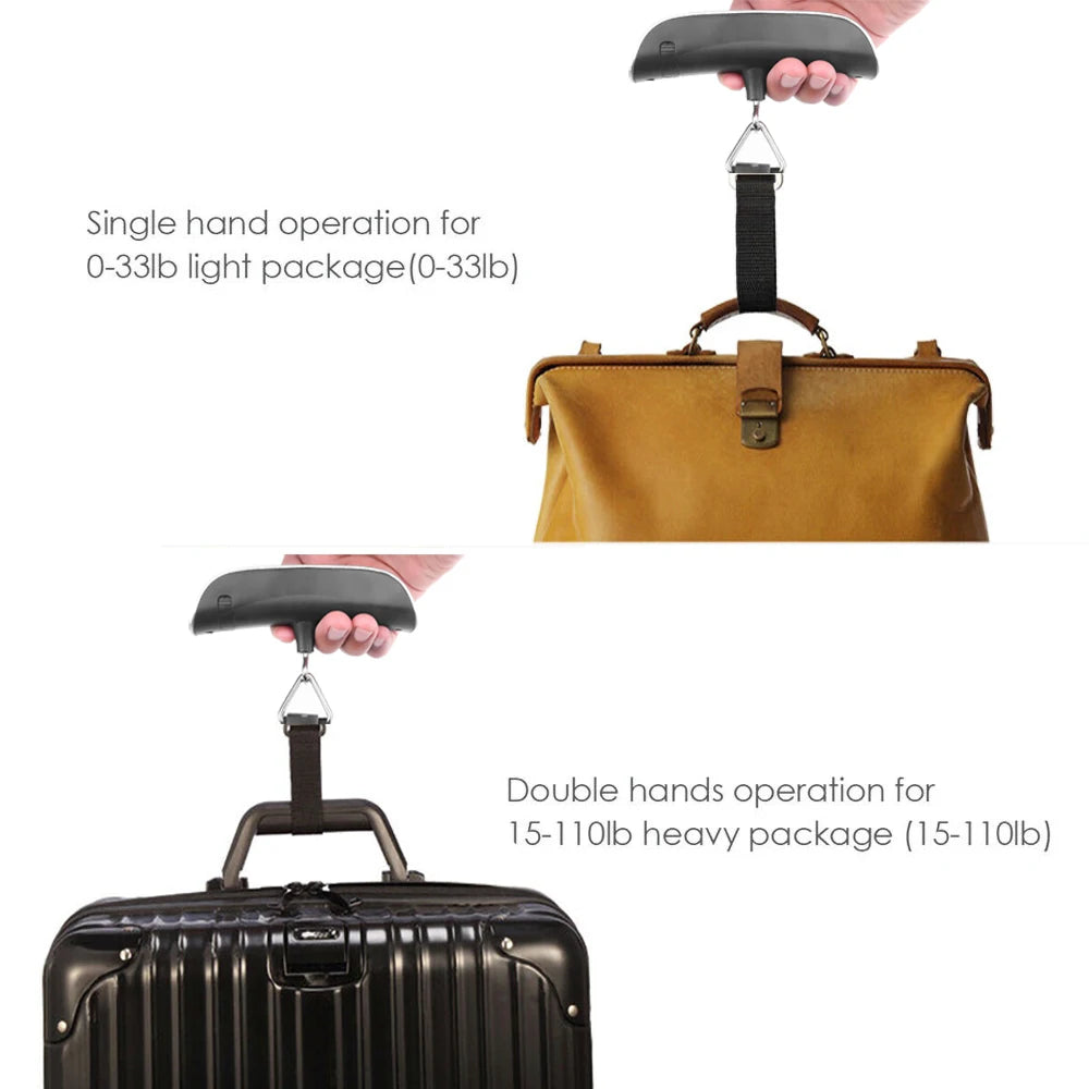 50kg Portable Digital Luggage Scale with LCD Display