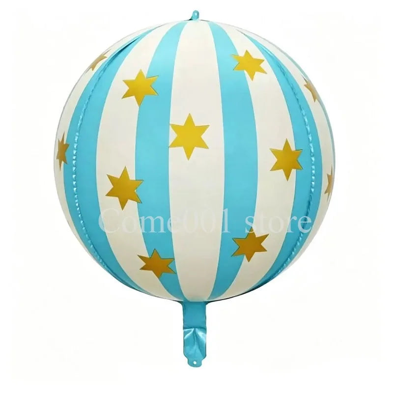 Christmas Round & Star Foil Balloons – Holiday Party Decorations