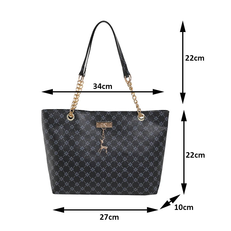 Women's Soft Leather Large Capacity Shoulder Tote Bag
