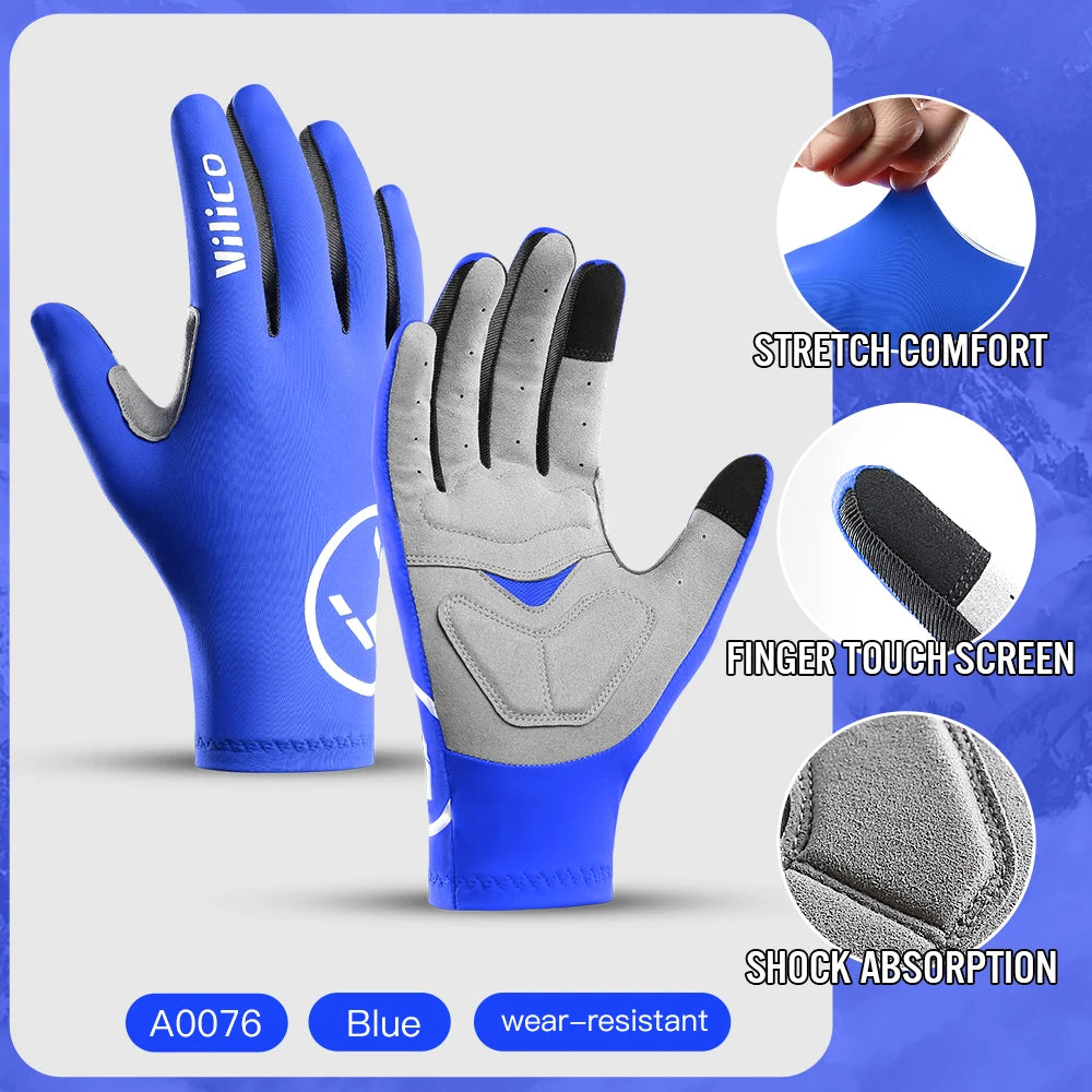 Touchscreen Full Finger Cycling Gloves – Lightweight Outdoor Sports Gloves