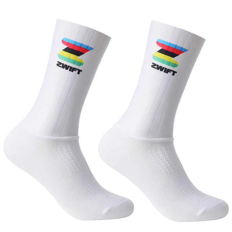 Anti-Slip Cycling Socks – Breathable Seamless Sports Crew Socks