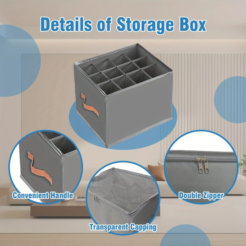 Foldable Oxford Fabric Shoe Organizer – Closet Storage Box