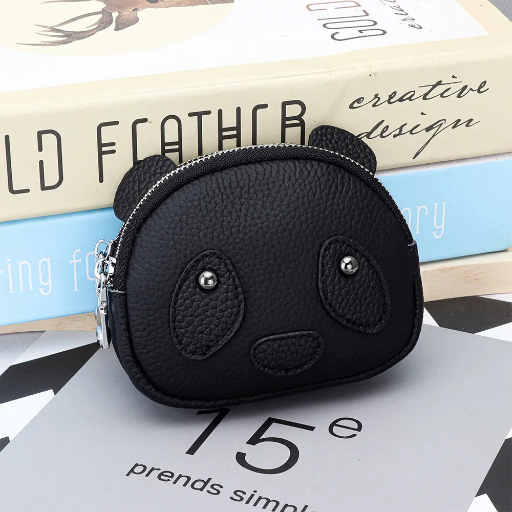 Women's Round Mini Coin Purse with Double Zipper