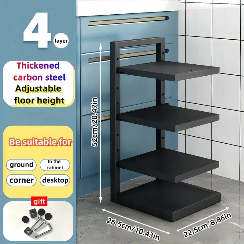 Adjustable Stainless Steel Pot & Pan Organizer Rack