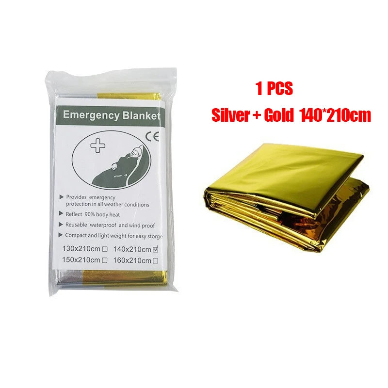 Emergency Thermal Poncho Blanket – Lightweight Foldable Outdoor Survival Cover