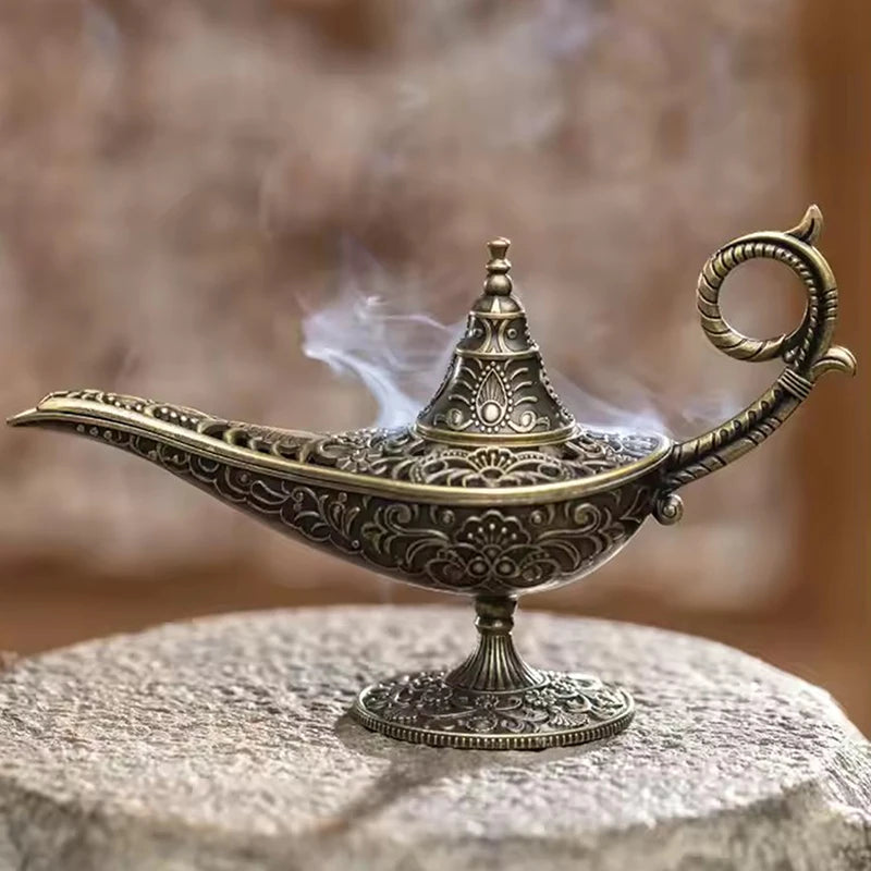 Antique Style Metal Incense Burner Lamp