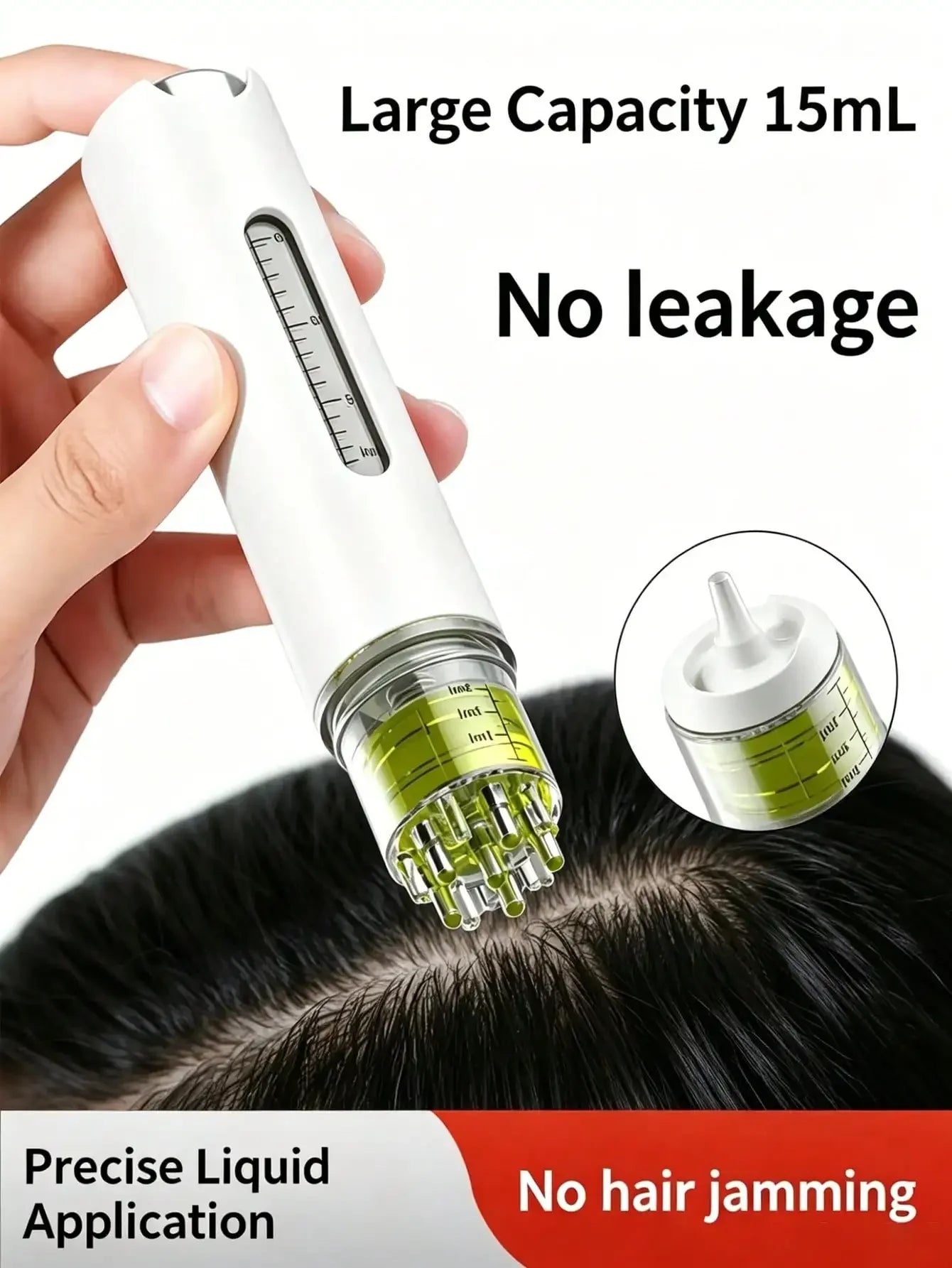 Scalp Applicator Bottle with Comb for Hair Oil & Serum