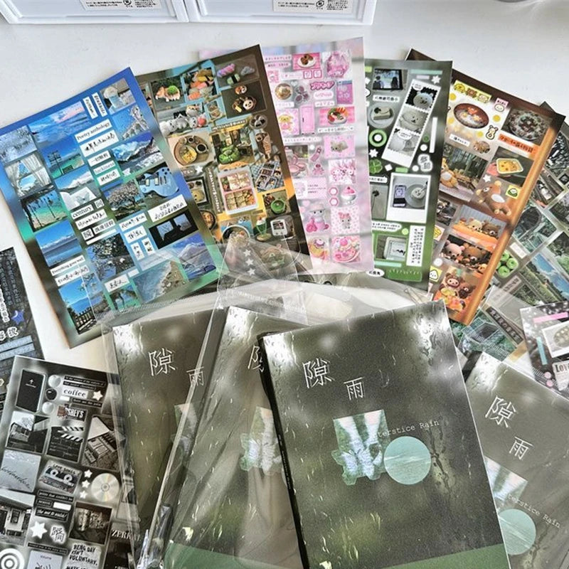 32-Sheet Korean Style Decorative Sticker Book for Journals & Scrapbooking