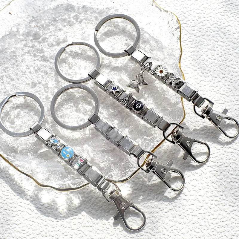 Stainless Steel Chain Keychain for Men & Women