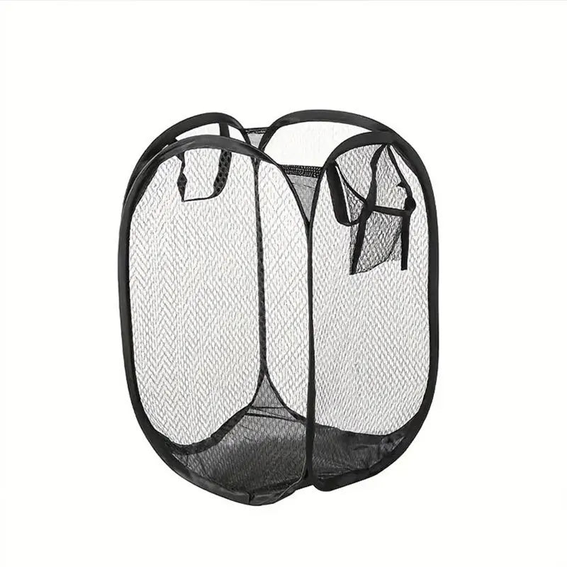 Foldable Mesh Pop-Up Laundry Basket – Lightweight Clothes Storage Hamper