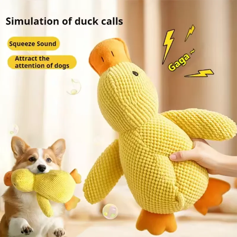Soft Duck Plush Squeaky Toy for Dogs