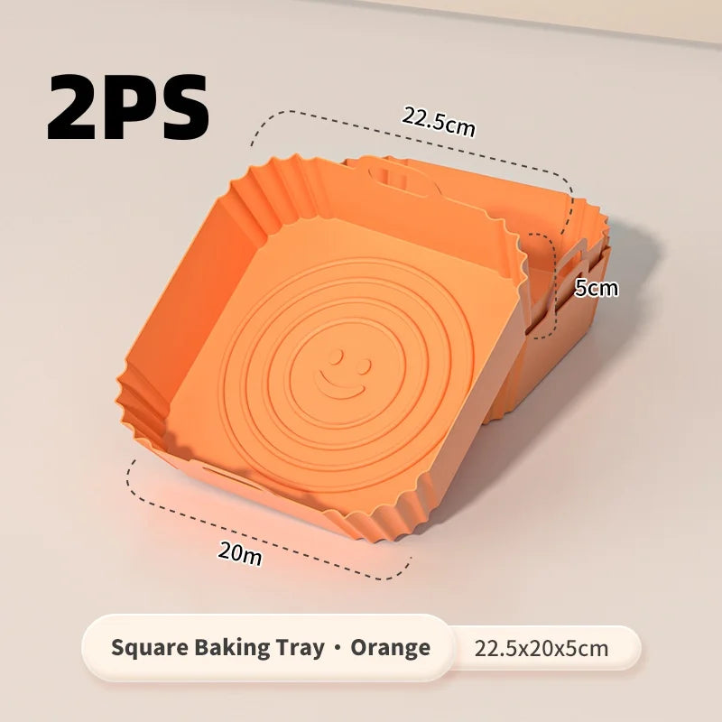Reusable Silicone Air Fryer Liners – Non-Stick Cooking Basket