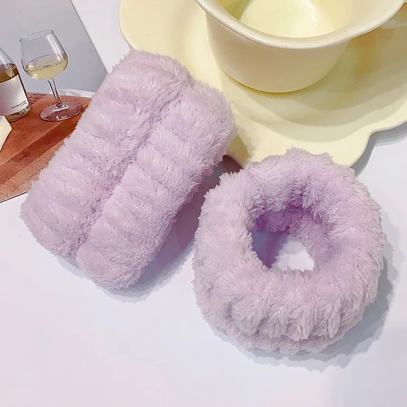 Soft Microfiber Wrist Wash Bands for Face Washing