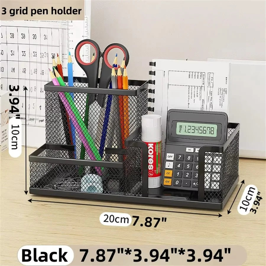 Mesh Desk Organizer – Multi-Compartment Office Supply Caddy