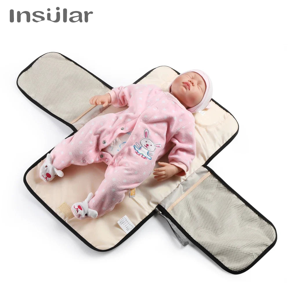 2-in-1 Portable Baby Changing Mat – Waterproof Foldable Diaper Changing Pad