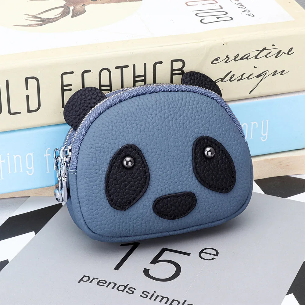 Women's Round Mini Coin Purse with Double Zipper