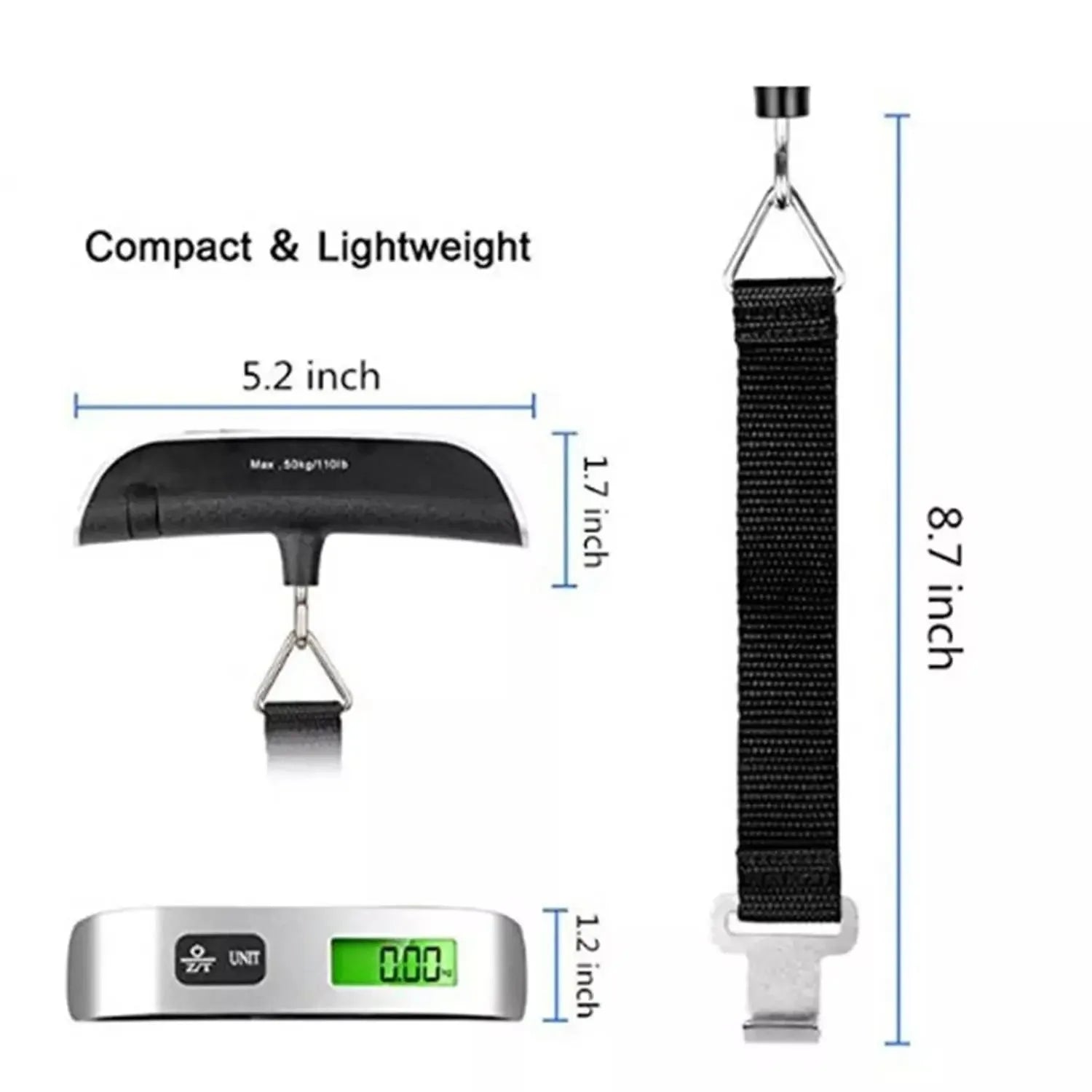 Portable Digital Luggage Scale 110lb/50kg