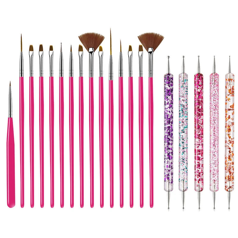 5–20PCS Nail Art Brush Set for Detailed Nail Designs