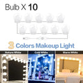 10 LED Vanity Mirror Lights with USB Dimmable Bulbs