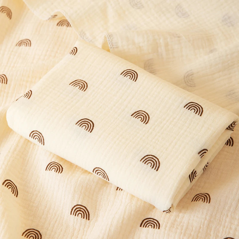 Soft Printed Gauze Baby Blanket & Swaddle