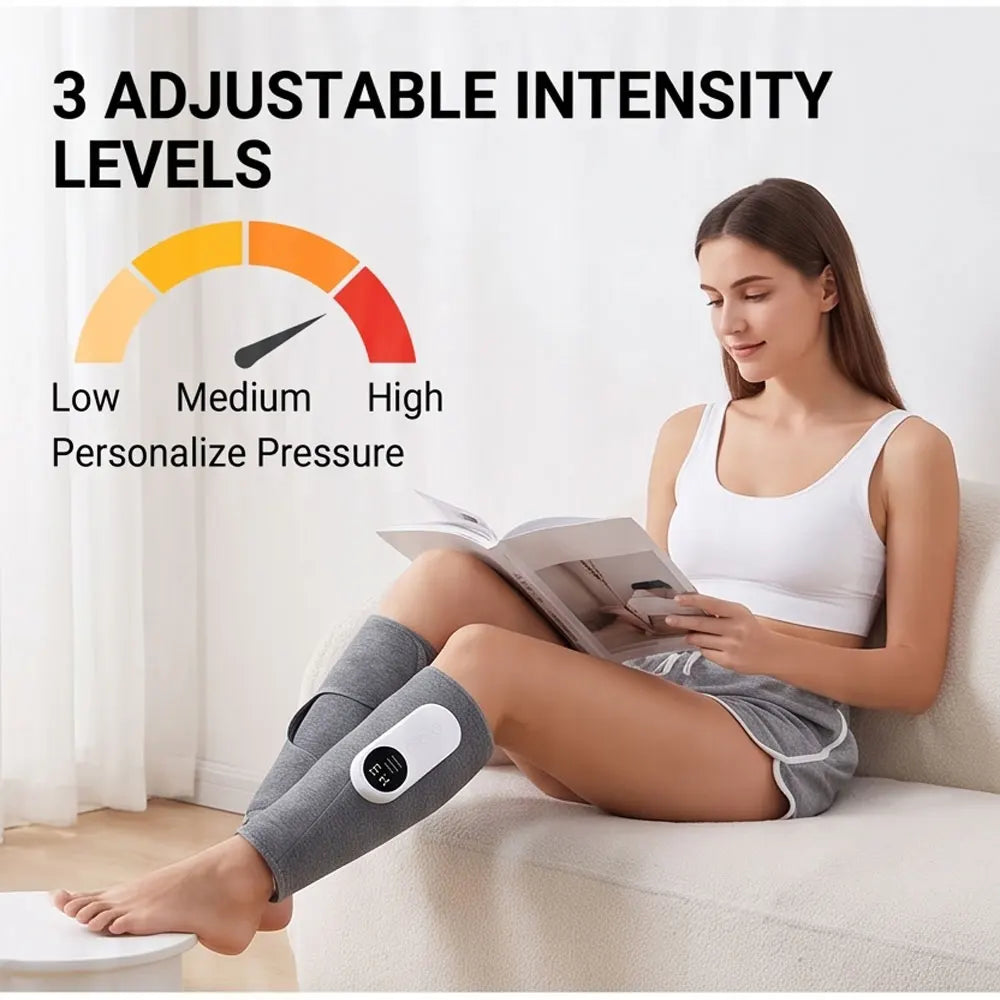 Rechargeable Air Compression Calf Massager – 3-Mode Leg Massage Wrap