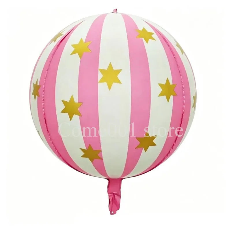 Christmas Round & Star Foil Balloons – Holiday Party Decorations