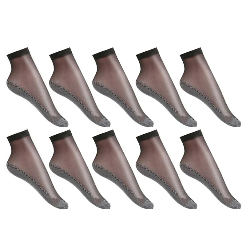 10-Pair Women's Ultra-Thin Summer Socks – Soft Breathable Everyday Socks
