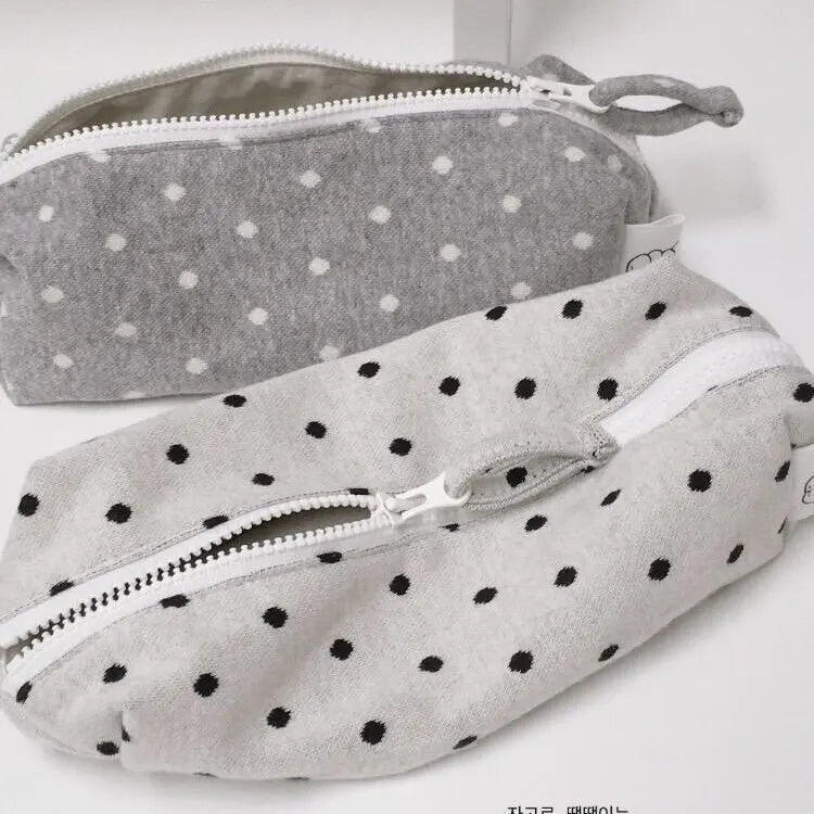 Korean Style Polka Dot Large Capacity Pencil Case