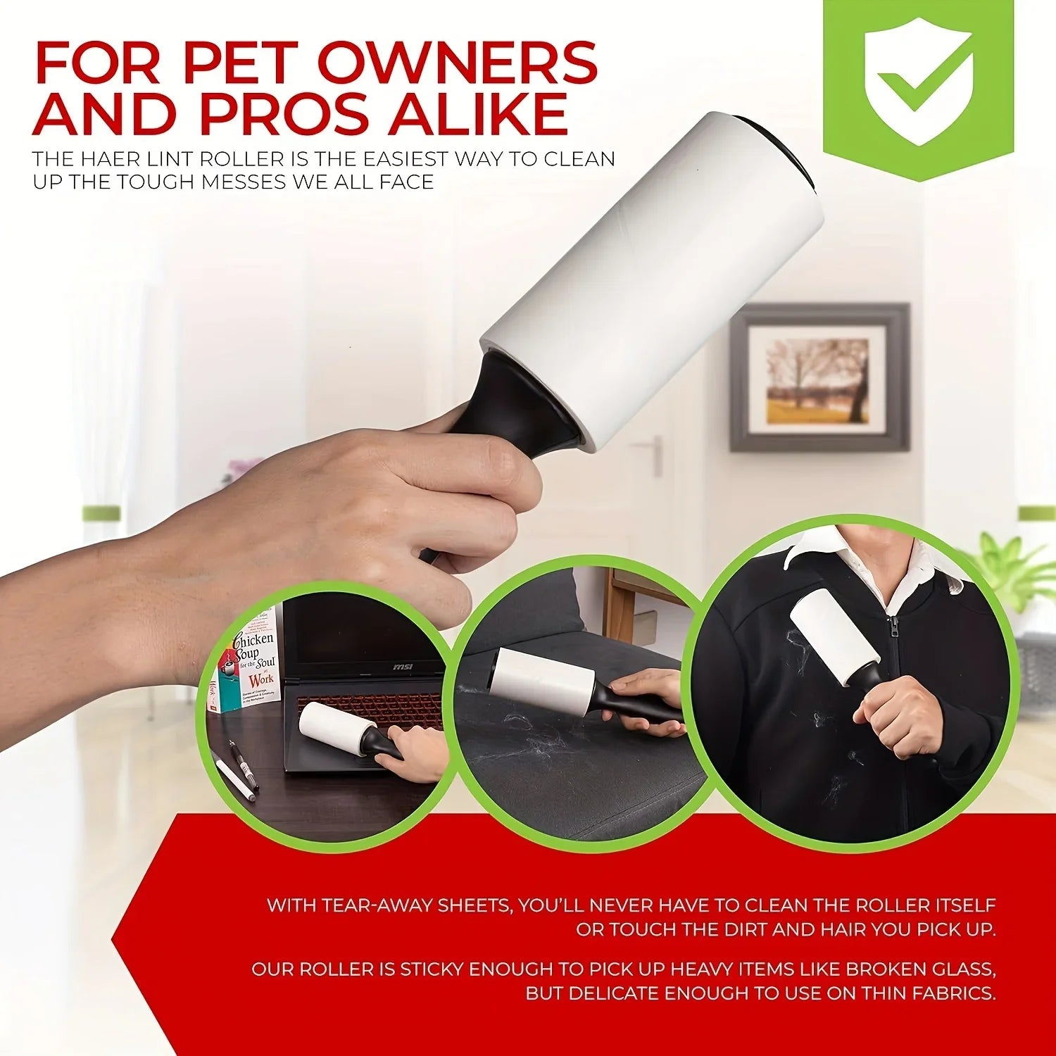 Extra Sticky Pet Hair & Lint Roller Refill Sheets