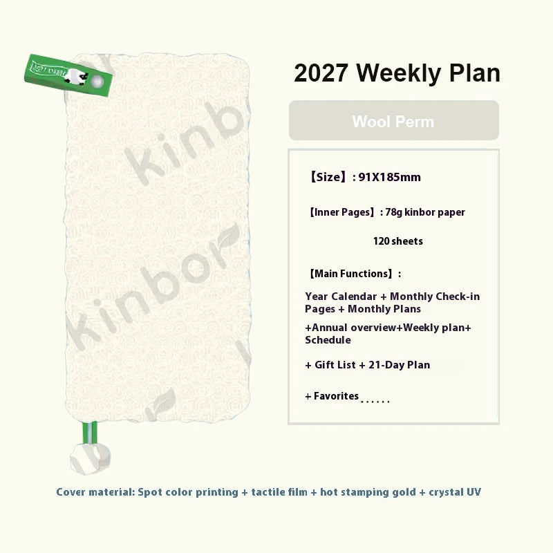 2027 Weekly Planner Notebook – Cute A5 Daily Agenda & Organizer