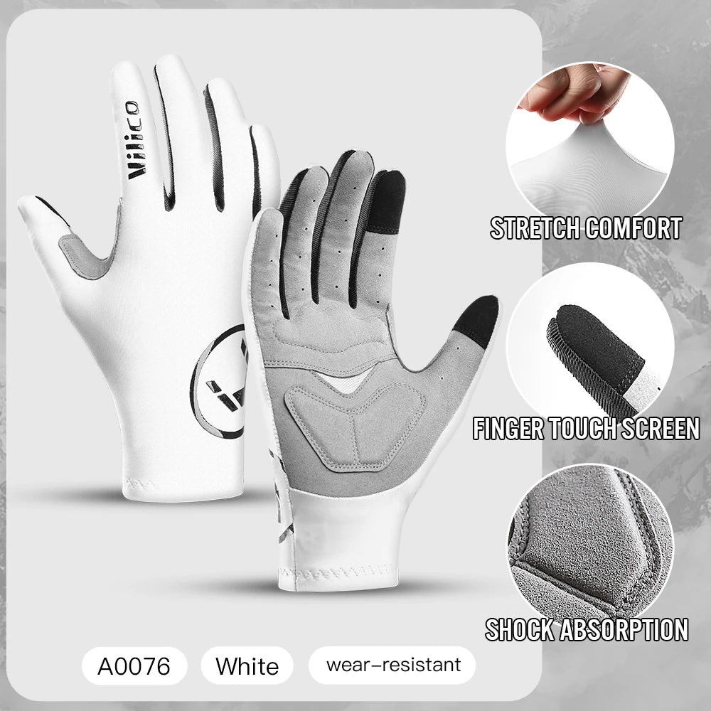Touchscreen Full Finger Cycling Gloves – Lightweight Outdoor Sports Gloves
