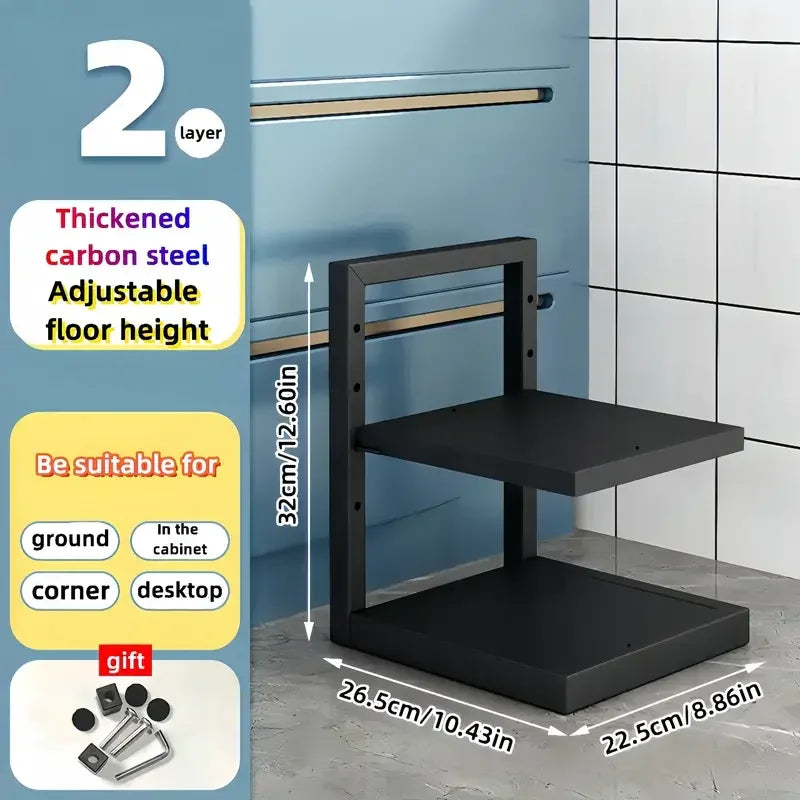 Adjustable Stainless Steel Pot & Pan Organizer Rack