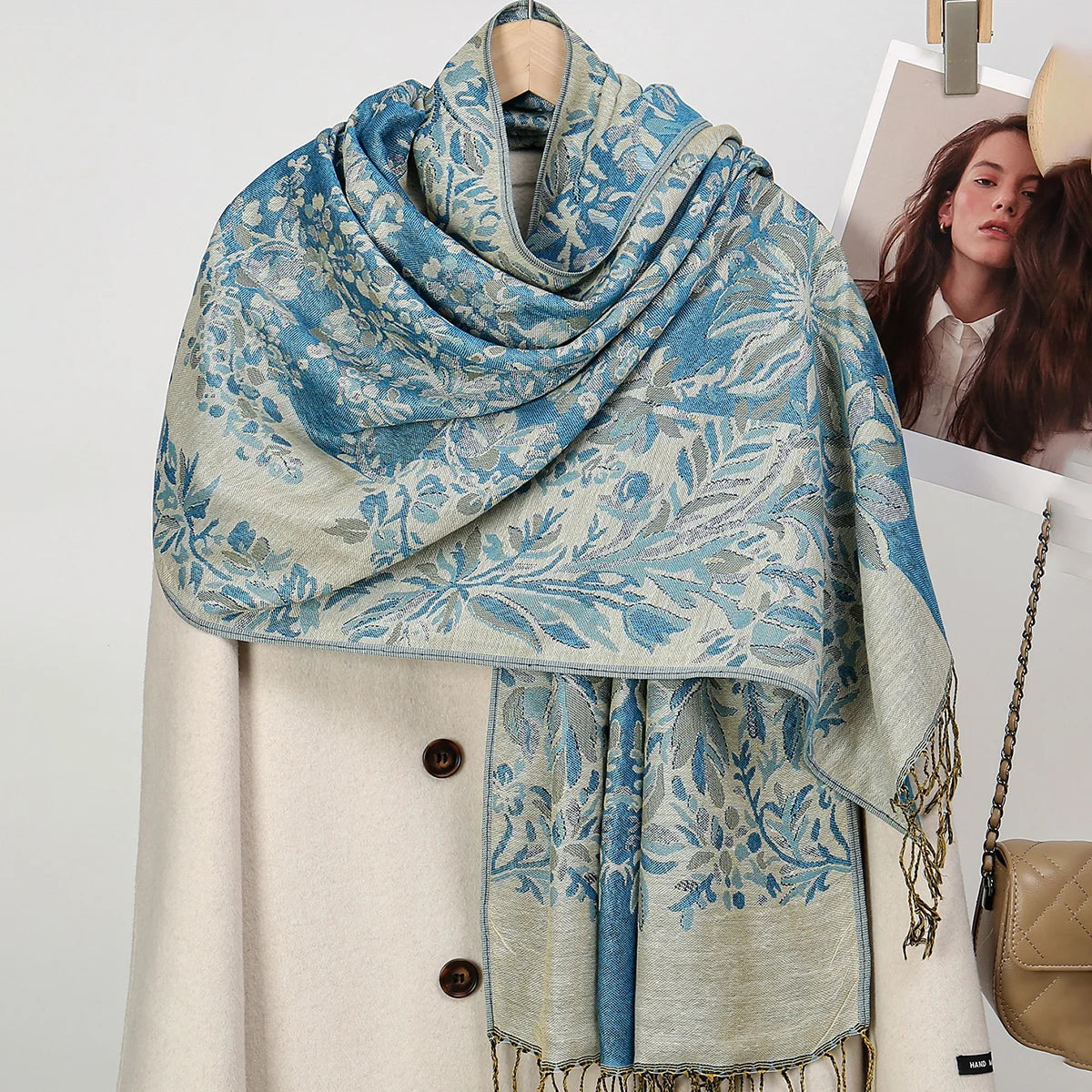 Women's Ethnic Paisley Pattern Large Scarf & Shawl