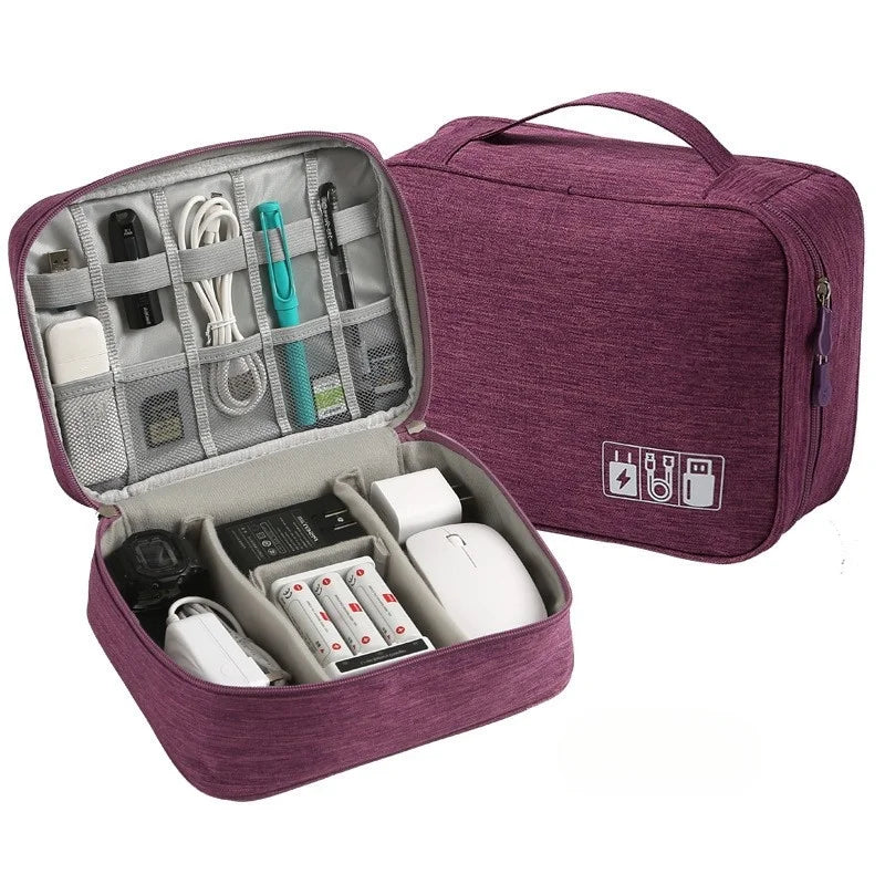 Waterproof Travel Cable Organizer Bag for Chargers & Electronic Accessories