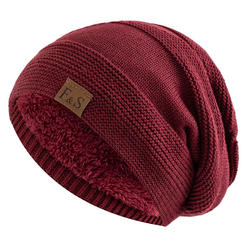 Unisex Fleece-Lined Winter Beanie Hat