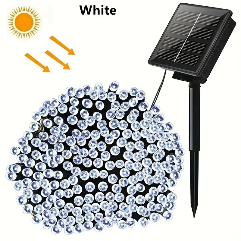 Solar LED String Lights – Outdoor Christmas & Garden Decor