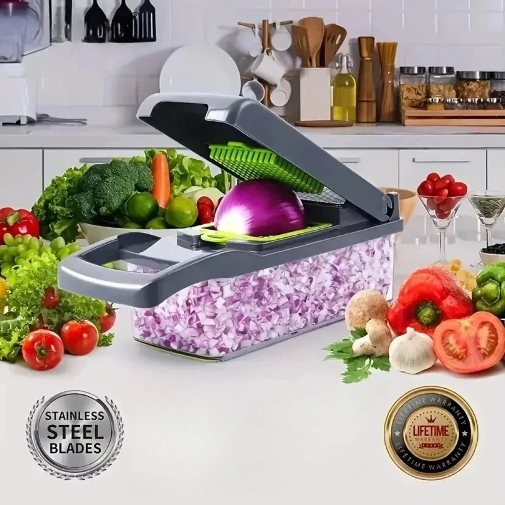 Multifunction Vegetable Chopper & Slicer – Handheld Food Cutter