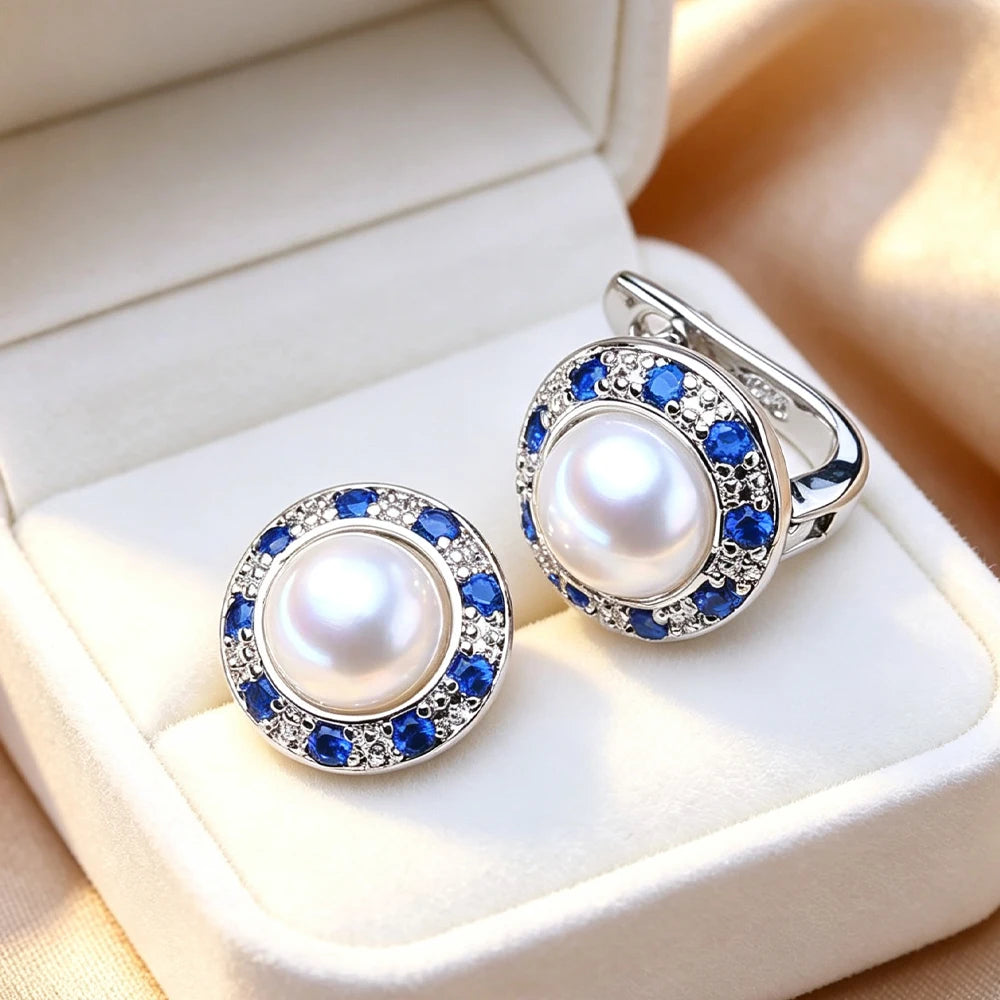 Women's Classic Pearl Stud Earrings