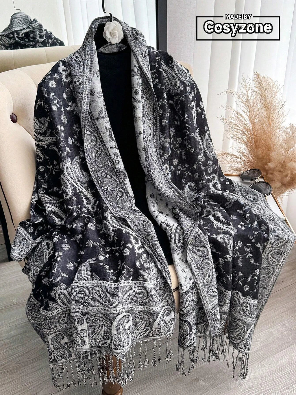 Women's Bohemian Paisley Pashmina Shawl & Wrap Scarf