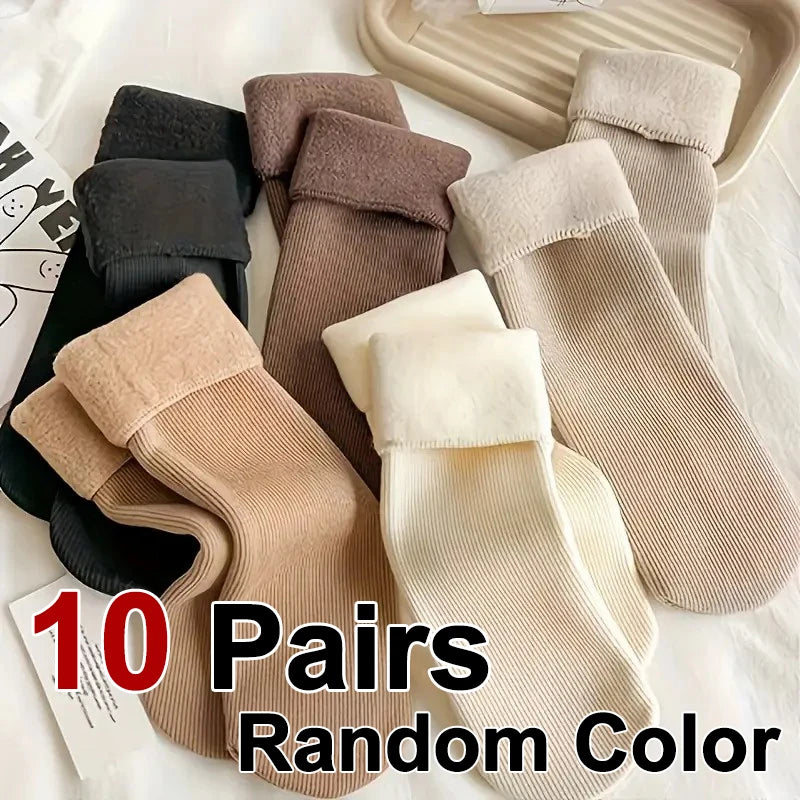 5/10 Pairs Women's Warm Winter Socks – Soft Cozy Everyday Socks