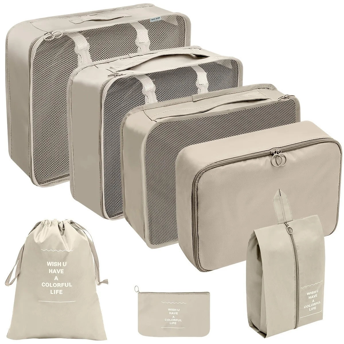 Travel Packing Cubes – Lightweight Luggage Organizer Bags with Zipper