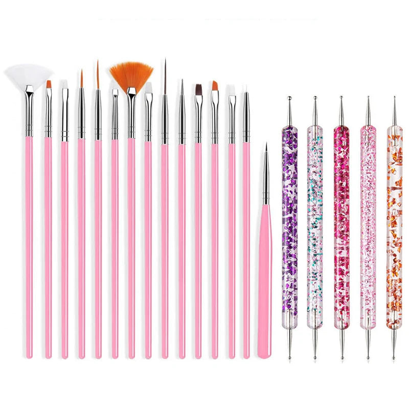 5–20PCS Nail Art Brush Set for Detailed Nail Designs