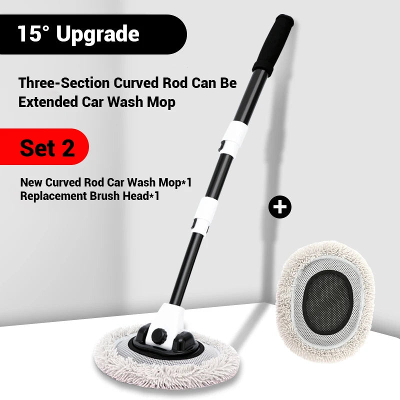 Telescopic Car Wash Brush – Long Handle Soft Bristle Auto Cleaning Tool