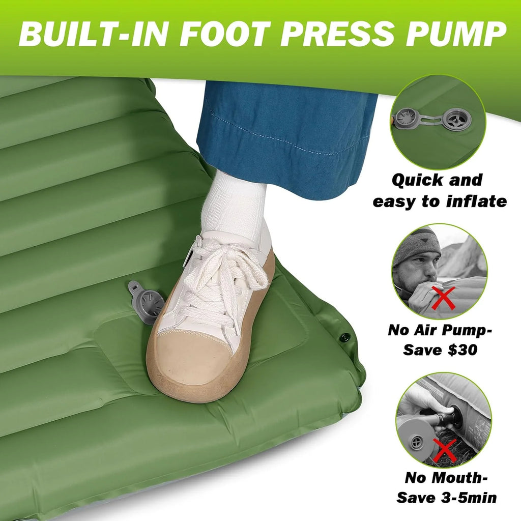 Extra Thick Inflatable Camping Sleeping Pad – Outdoor Air Mattress