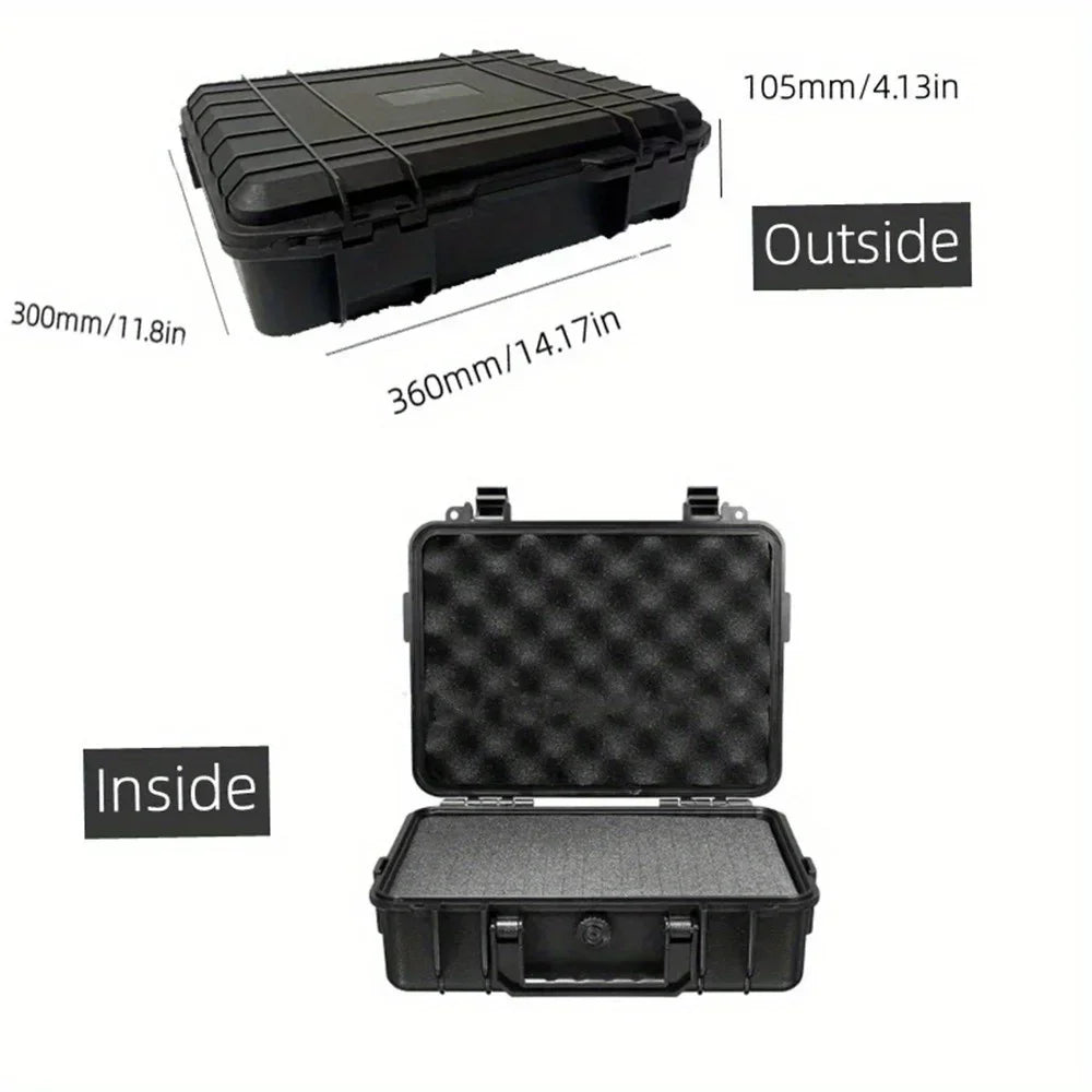 Protective Hard Carry Case with Foam Insert – Portable Equipment Storage Box