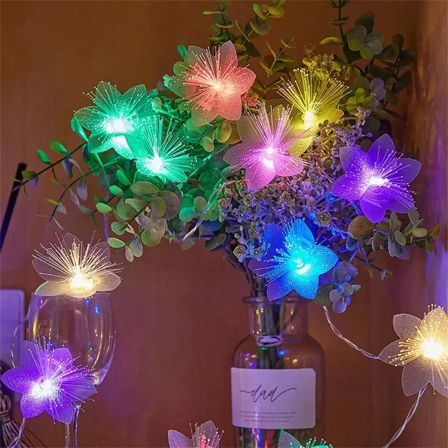 LED Fiber Optic Fairy Lights – Battery Operated Christmas Garland